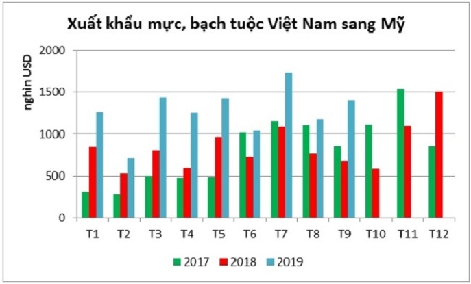 STRONGLY INCREASE VIETNAM'S SQUID AND OCTOPUS EXPORTS TO THE US